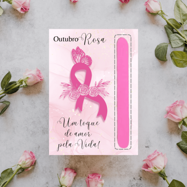 Cartões com mini lixa Outubro Rosa