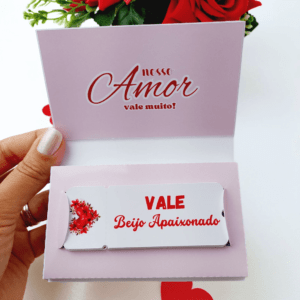 Vales do Amor com caixa Dia dos Namorados – Fundo Rosa