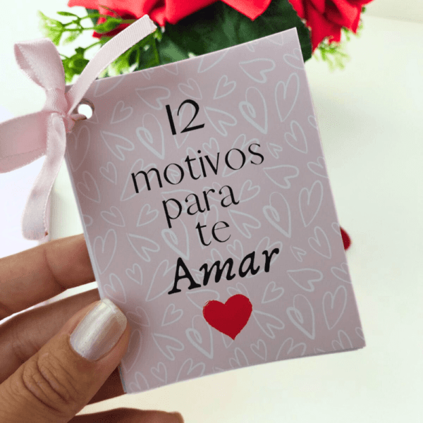 Mini Álbum de Fotos 12 Motivos Para Te Amar