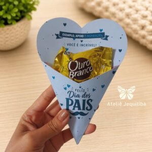 10 Mini Cones Buquê Coração Dia dos Pais -  PEGUE E MONTE