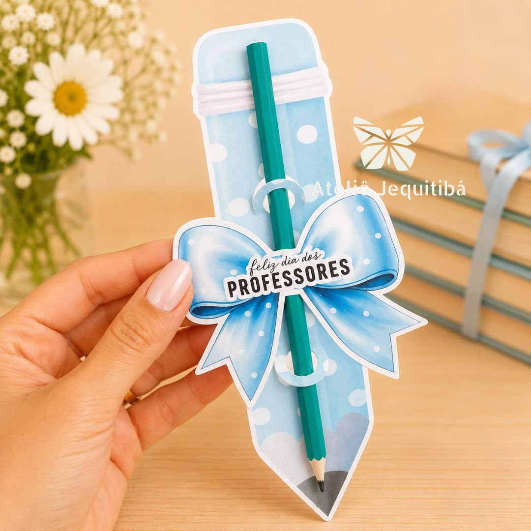 20 Card para lápis Dia dos Professores