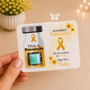 20 Card sem Chiclete Setembro Amarelo