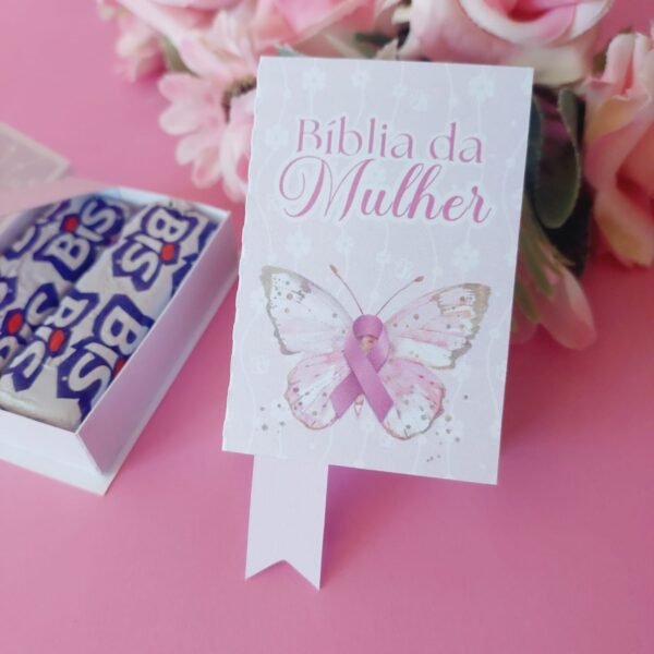 20 Mini Bíblias Porta Bis Outubro Rosa - Imagem 2