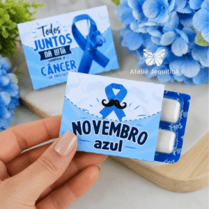 24 Embalagens para Chicletes Novembro Azul