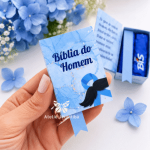 20 Mini Bíblias porta bis Novembro Azul - Pegue e Monte