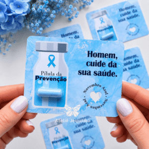 24 Card com Mensagem na Cápsula Novembro Azul