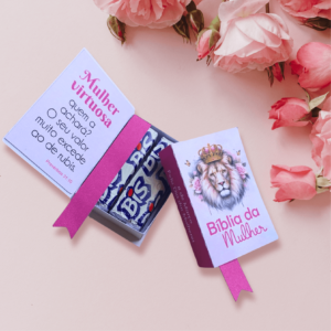 20 ou 30 Mini Bíblias Dia da Mulher Leão