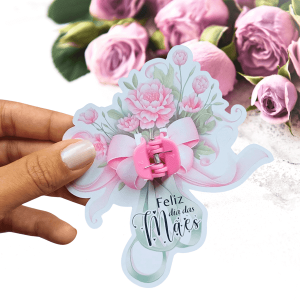 20 Card para Presilha Dia das Mães - Bouquet