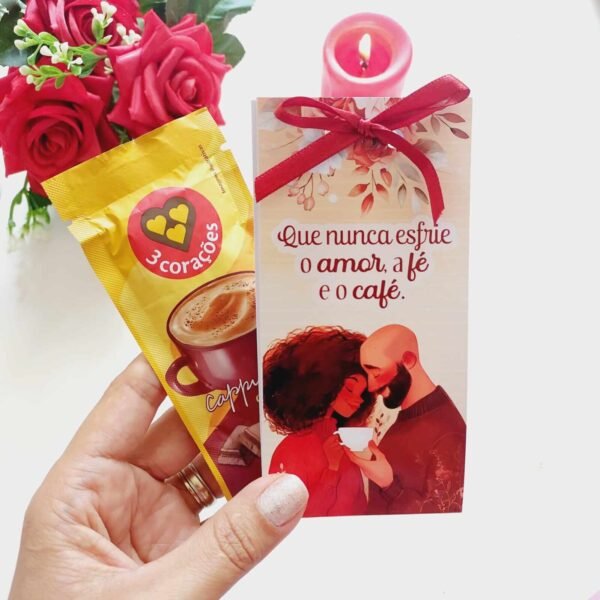 12 Embalagens para Sachê de Café  Dia dos Namorados - Imagem 2