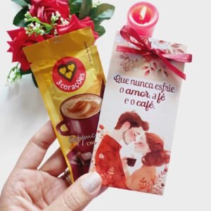 12 Embalagens para Sachê de Café  Dia dos Namorados