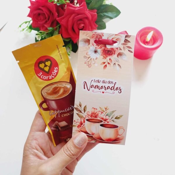 12 Embalagens para Sachê de Café  Dia dos Namorados - Imagem 5