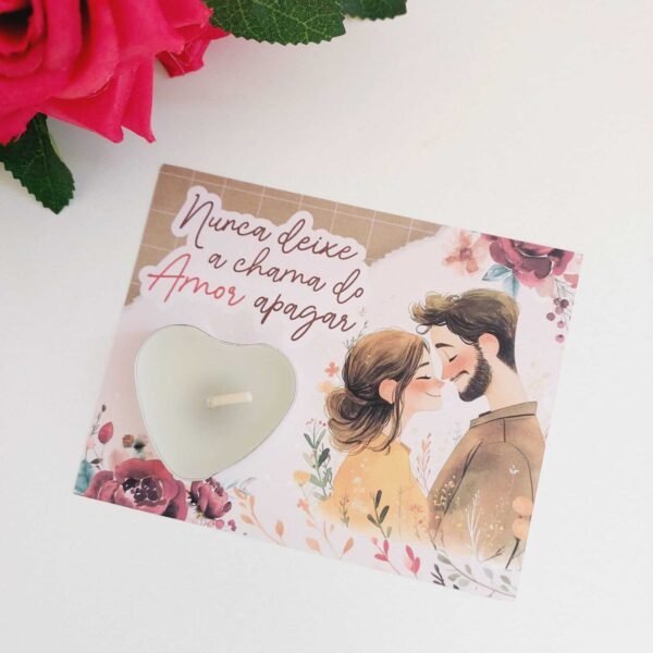 12 Cartões com Vela Dia dos Namorados - Imagem 5