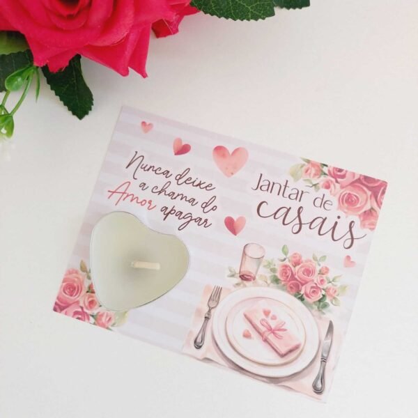 12 Cartões com Vela Dia dos Namorados - Imagem 3