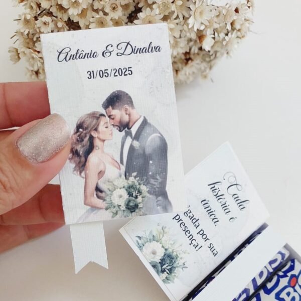 20 Mini Bíblia porta bis Lembrancinha de Casamento Luxo - Imagem 4
