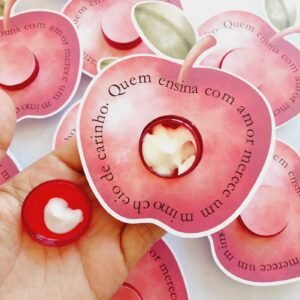 12 Card Maçã Para Hidratante Corporal Dia dos Professores