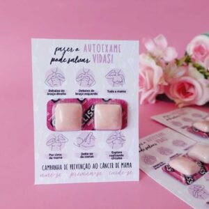 24 Card com Chiclete Outubro Rosa 2025
