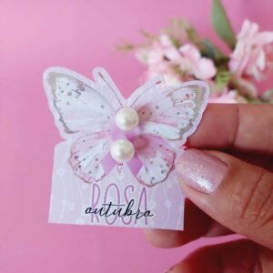30 Tag Com Brincos Pérolas Outubro Rosa 2025