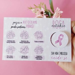12 Card com Potinho para Hidratante Outubro Rosa 2025