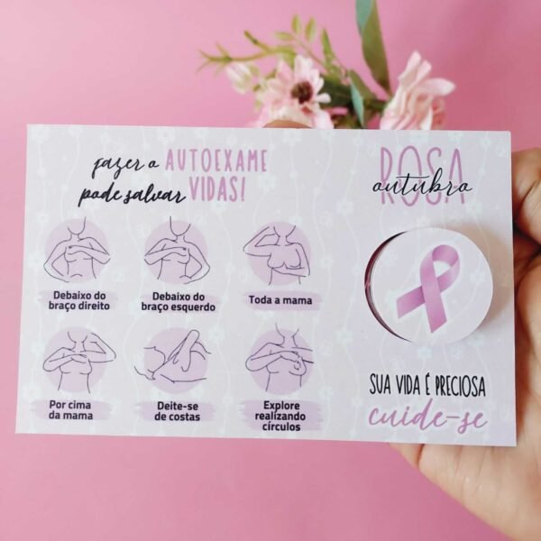 24 Card com Potinho para Hidratante Outubro Rosa 2025