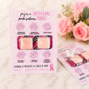 20 Card com Chiclete Outubro Rosa 2025