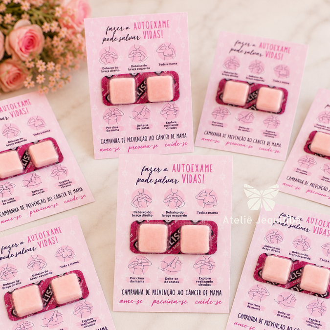 20 Card com Chiclete Outubro Rosa 2025 - Imagem 3