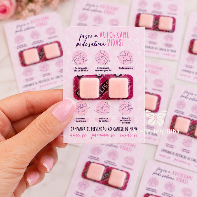 20 Card com Chiclete Outubro Rosa 2025 - Imagem 2