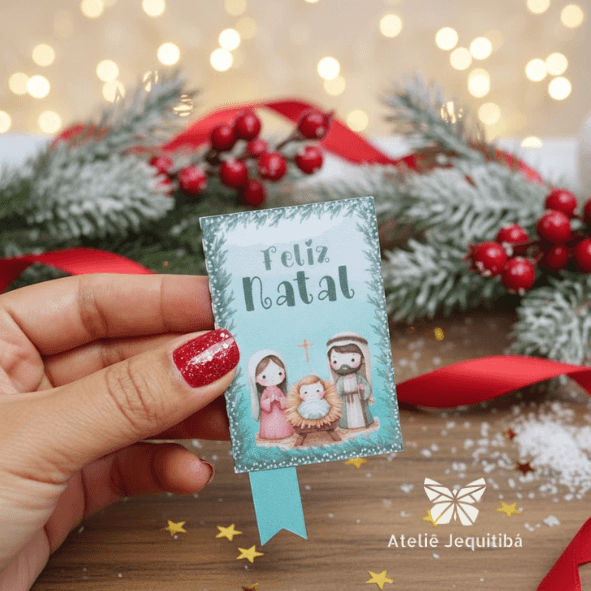 20 Mini Bíblias Para Mini Terço Natal - Imagem 2