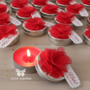 10 Velas Aromáticas Com Flores Natal Luxo