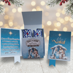 20 Mini Bíblias Para Bis Natal - Azul