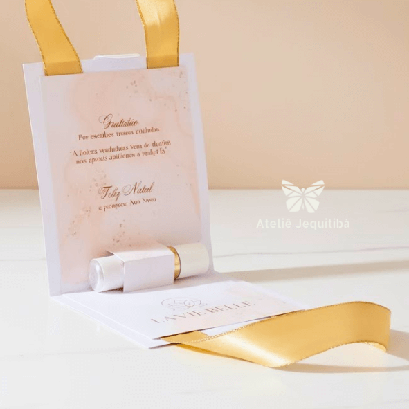 10 Bolsinhas Com Manteigas de Cacau Natal Luxo - Imagem 2