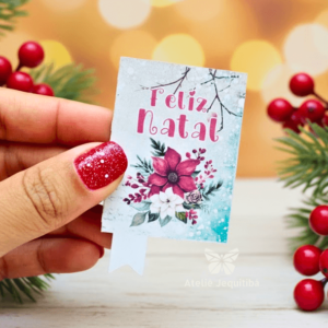 20 Mini Bíblias Para Bis Natal - Flores