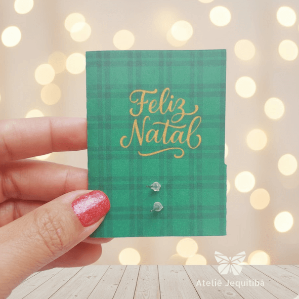 24 Cartões Com Brincos Pérolas Natal - Imagem 6