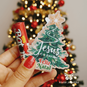 24 Cartões Árvore baton Natal Cristão