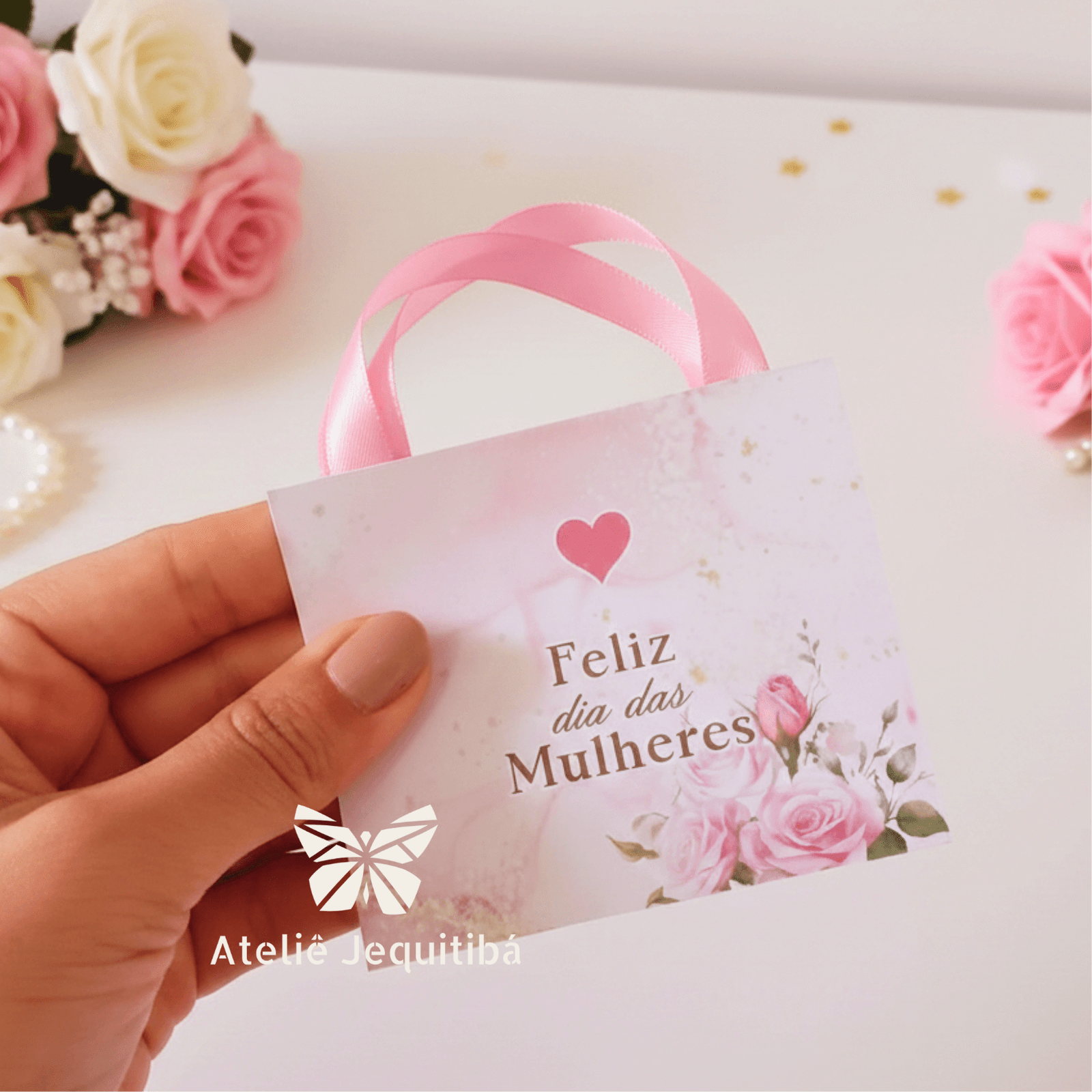 10 Bolsinhas Com Manteigas de Cacau Dia da Mulher - Imagem 3