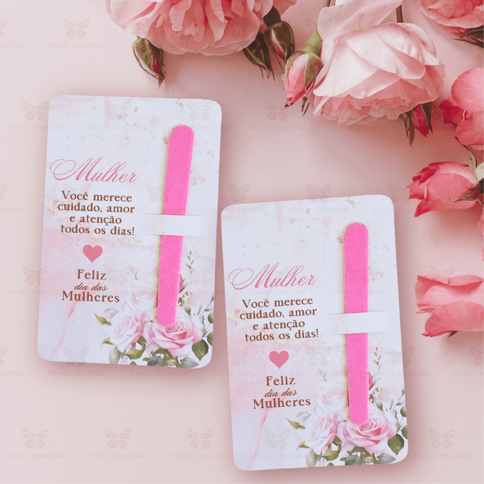 20 Cards com Mini Lixa Dia da Mulher - Imagem 2