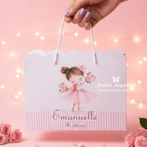 Sacolinha Nuvem Personalizada Bailarina - Pegue e Monte