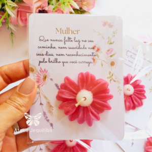 10 Velas Aromáticas Flor de Margarida Dia da Mulher