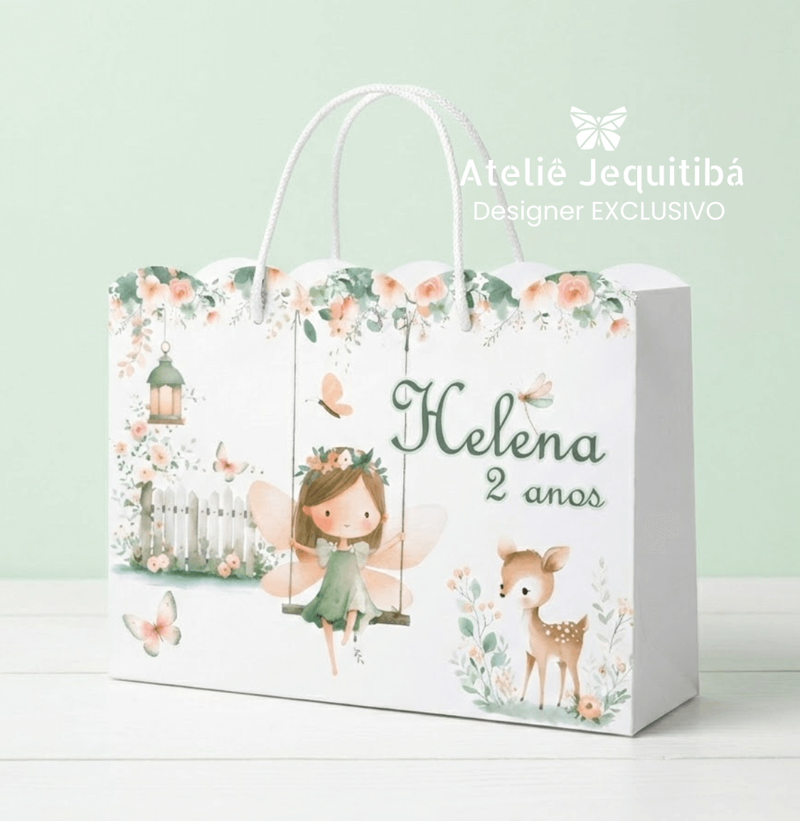 Sacolinha Nuvem Personalizada Fadas Balanço - Pegue e Monte - Imagem 3