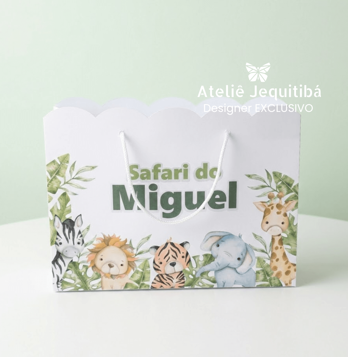 Sacolinha Nuvem Personalizada Safari- Pegue e Monte - Imagem 2
