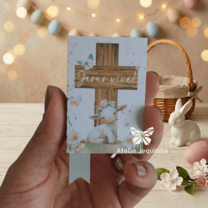 20 Mini Bíblias porta bis Branca - Jesus vive