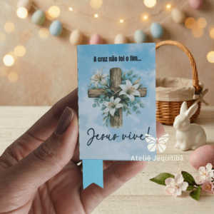 20 Mini Bíblias porta bis Feliz Páscoa 2026