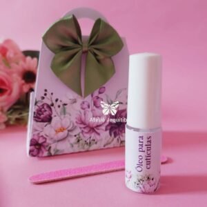 10 Bolsinhas com Óleo de Cutículas e Mini Lixa dia das Mães
