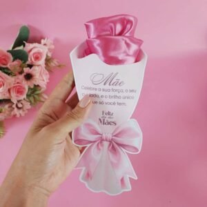 10 Cards Buquê para Touca de Cetim Dia das Mães
