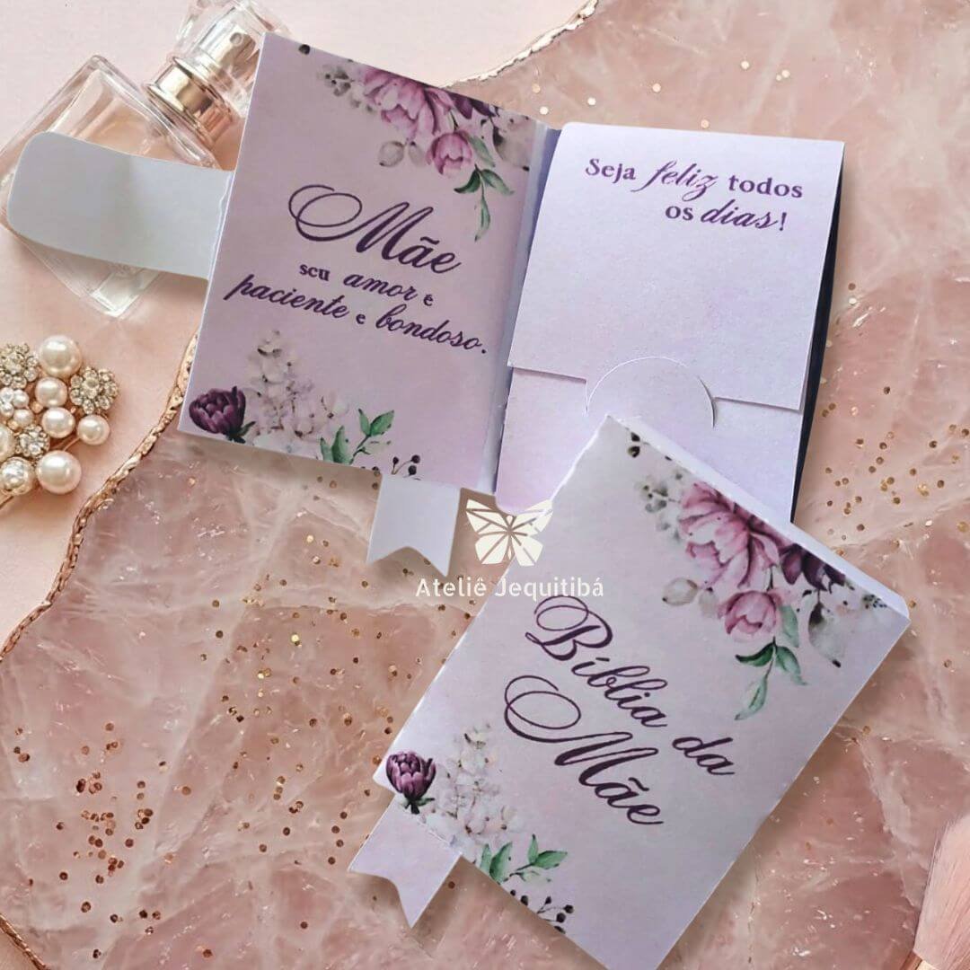 20 Mini Bíblias Dia das Mães - Peonias - Imagem 3