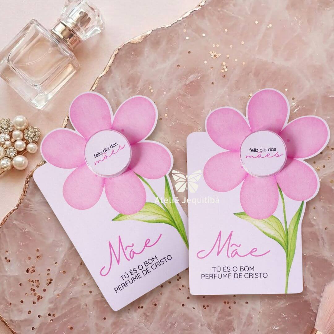 12 Cards Flor com Potinho Hidratante Dia das Mães - Imagem 3