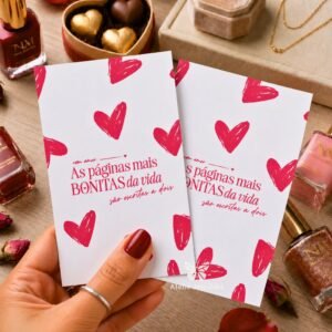 50 Cards Dia dos Namorados para presentes ou encomendas - Corte Reto