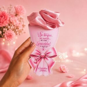 10 Buquê Touca de Cetim - Outubro Rosa